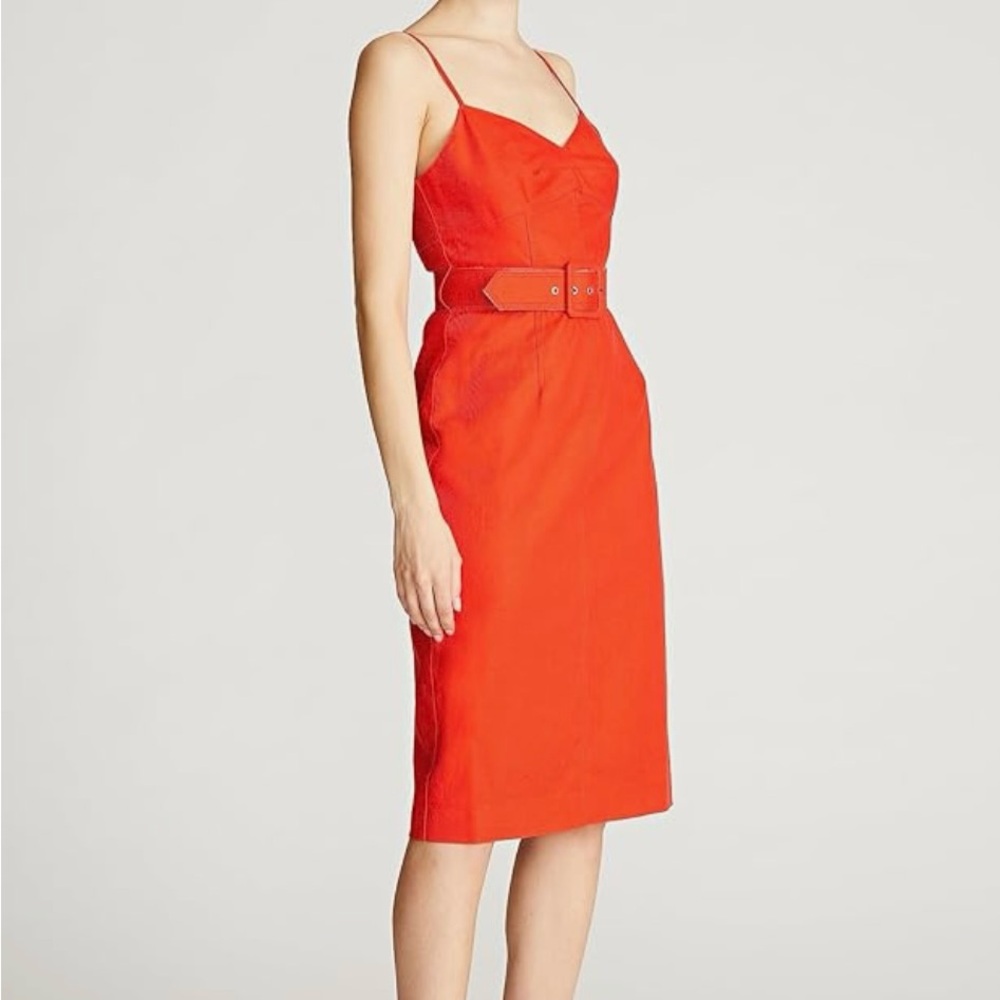 HALSTON Aryelle Belted Bustier Dress with belt